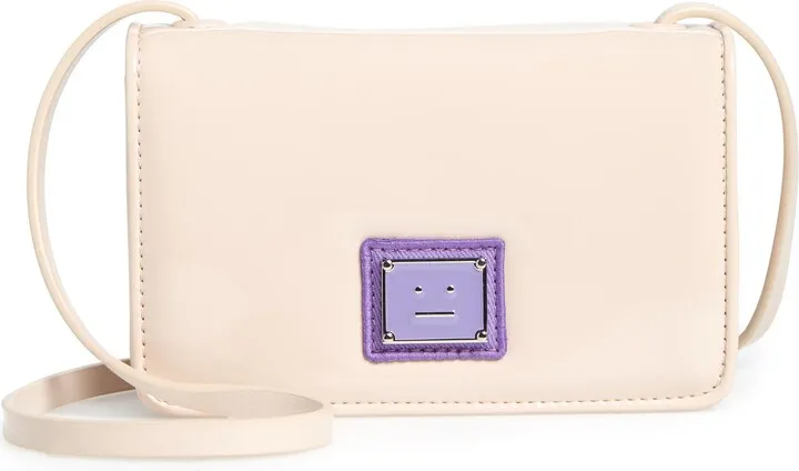 Mini Aggri Face Plaque Patent Crossbody Bag
