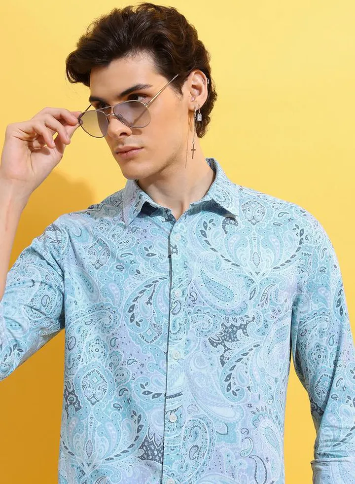 Paisley Print Slim Fit Shirt
