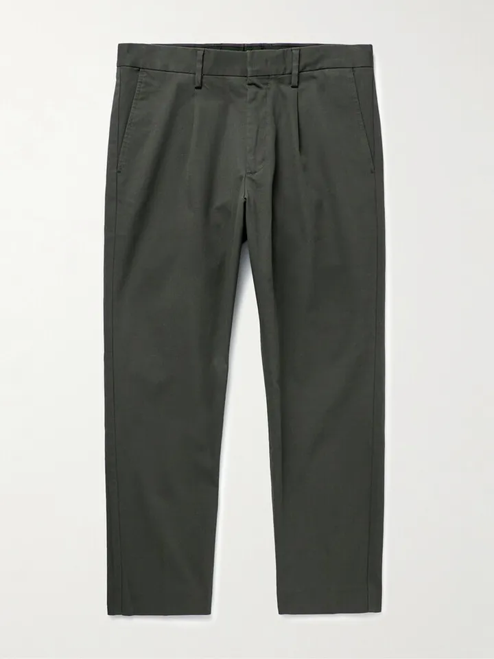 Bill Tapered Cropped Cotton-Blend Twill Trousers