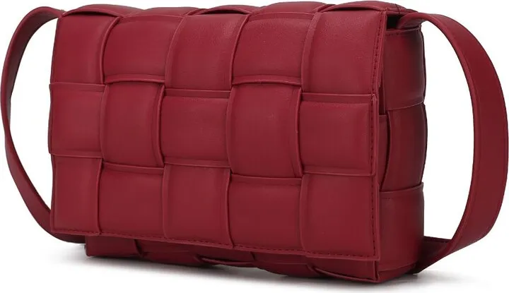 Ginger Woven Vegan Leather Women’s Shoulder Bag