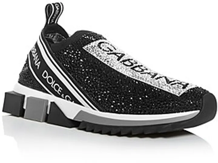 Dolce & Gabbana Women's Sorrento Crystal Slip On Sneakers