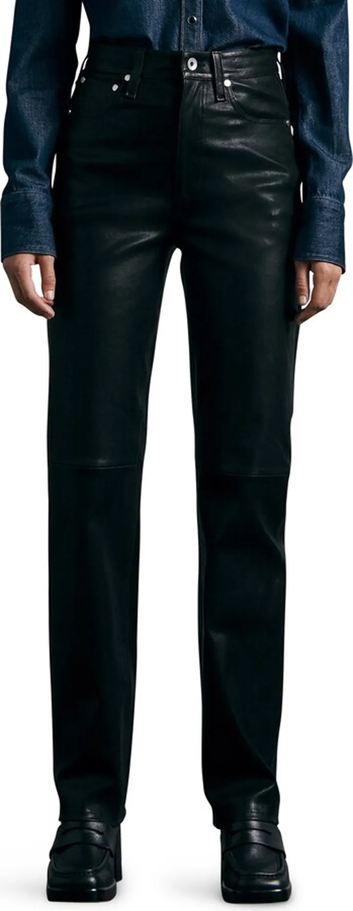 ICONS High Waist Ankle Cigarette Leather Pants