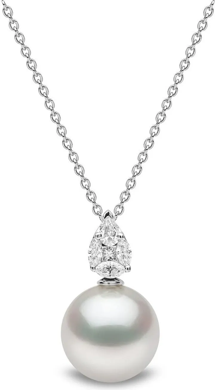 18kt white gold Starlight South Sea pearl and diamond necklace