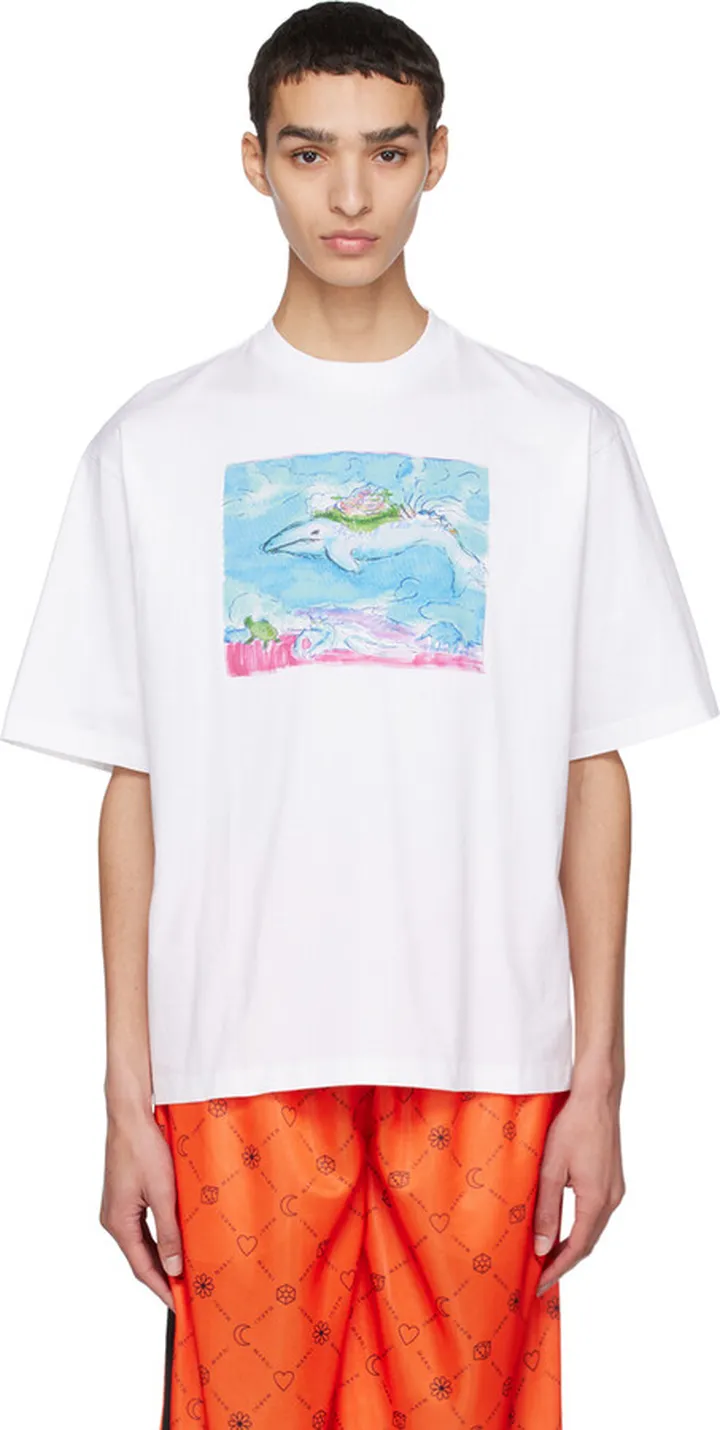 Marni White Printed T-Shirt