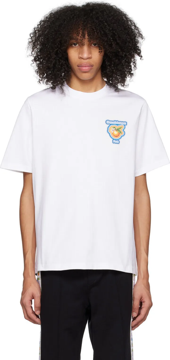 Casablanca White Radiating Orange T-Shirt