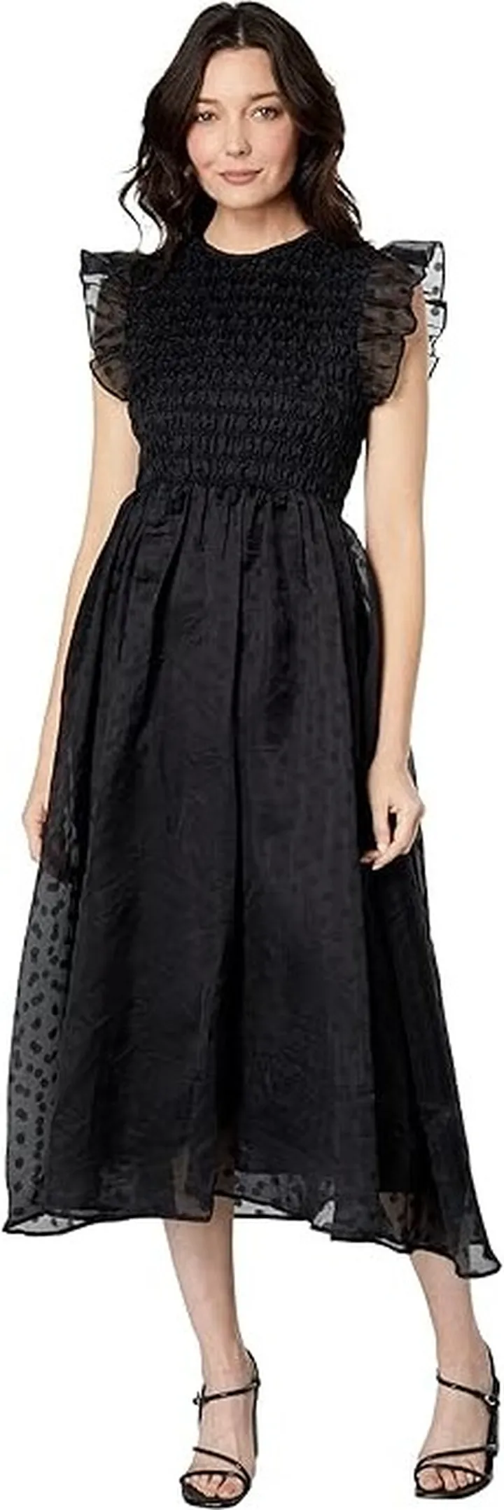en saison Eiffel Midi Dress (Black) Women's Clothing