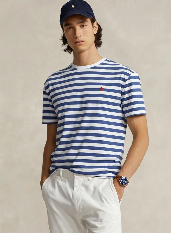 Classic Fit Striped Jersey T-Shirt
