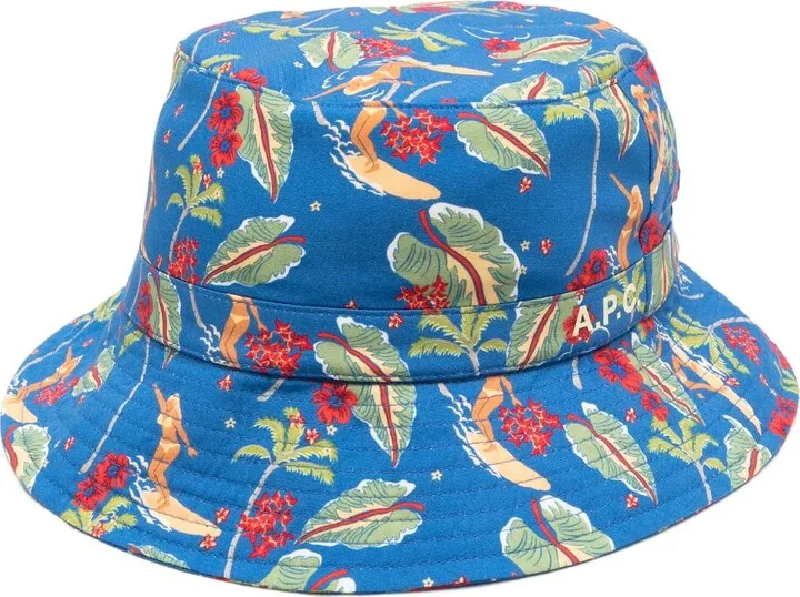 Floral-Print Bucket Hat
