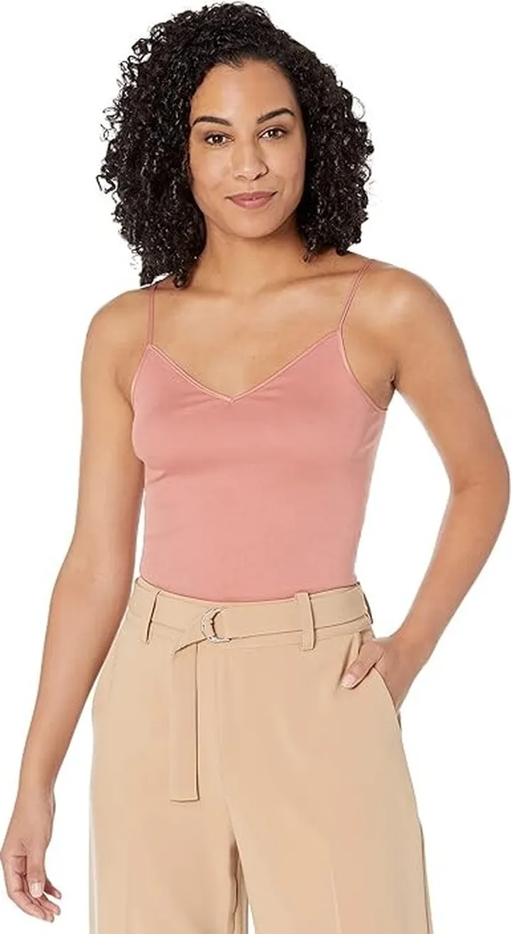 Hanro Cotton Seamless V-Neck Camisole (Sweet Pepper) Women's Underwear