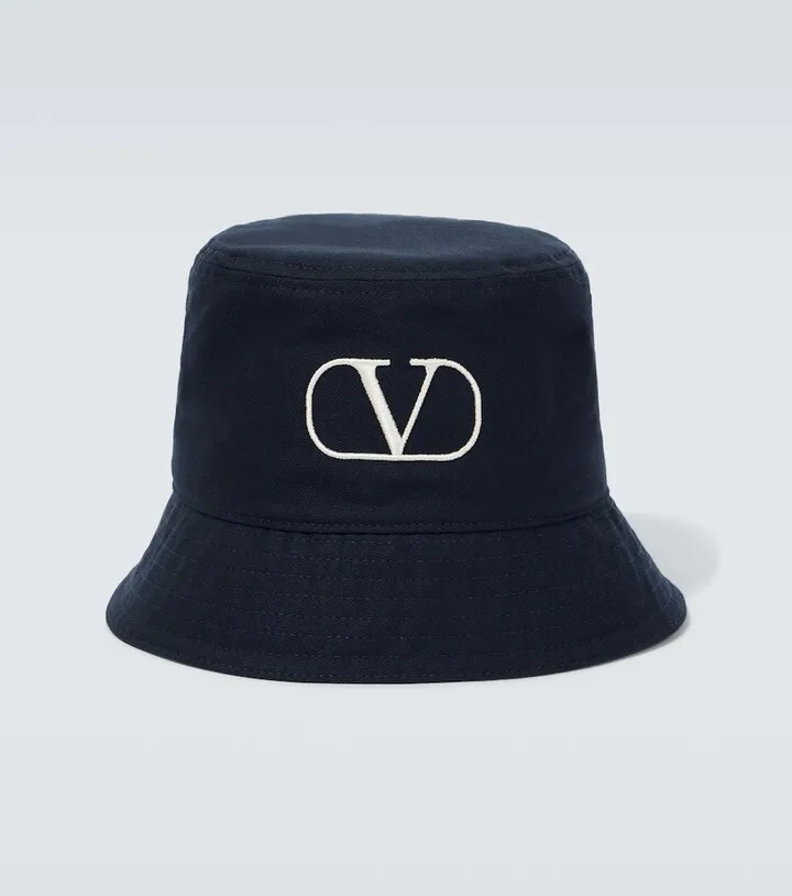 VLogo Signature cotton canvas bucket hat