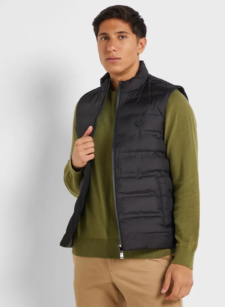 Zip Through Puffer Gilet