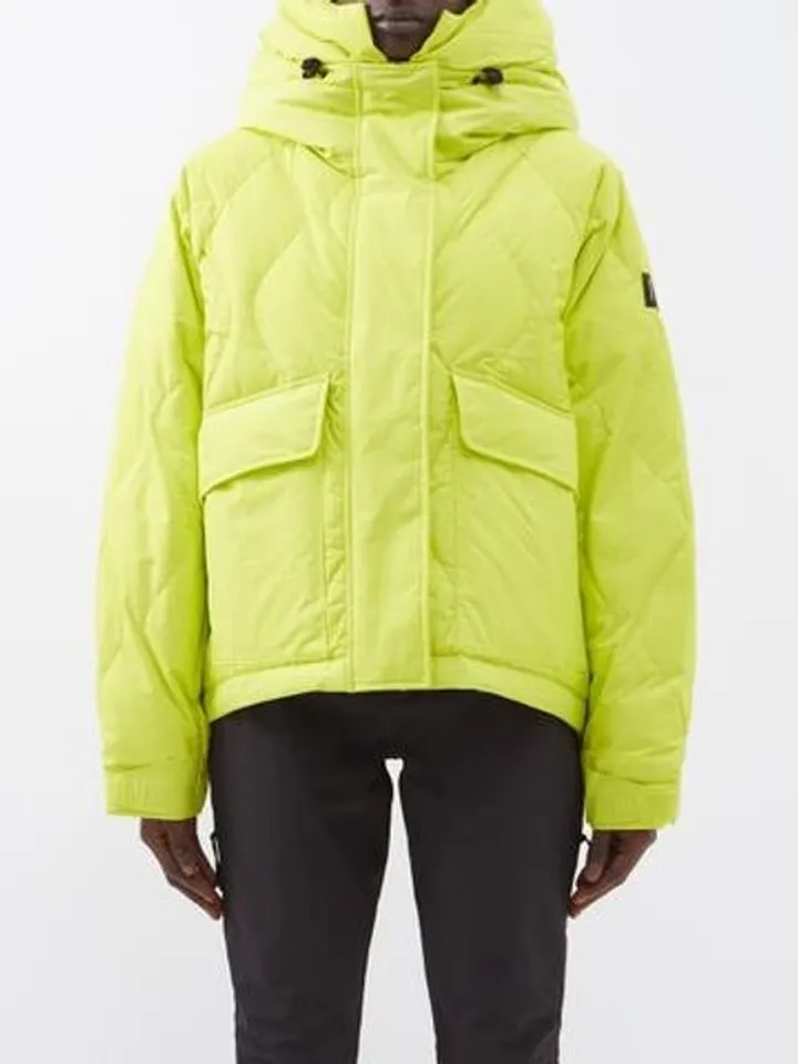 Alpine Quilted Nylon Hooded Ski Jacket