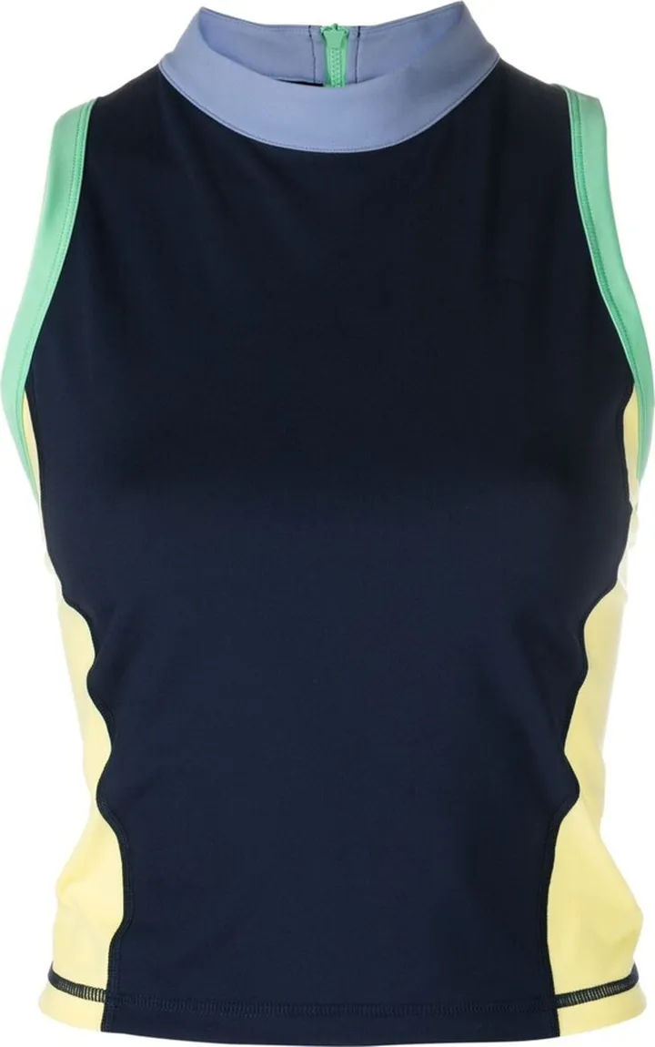 Power zip back tank top