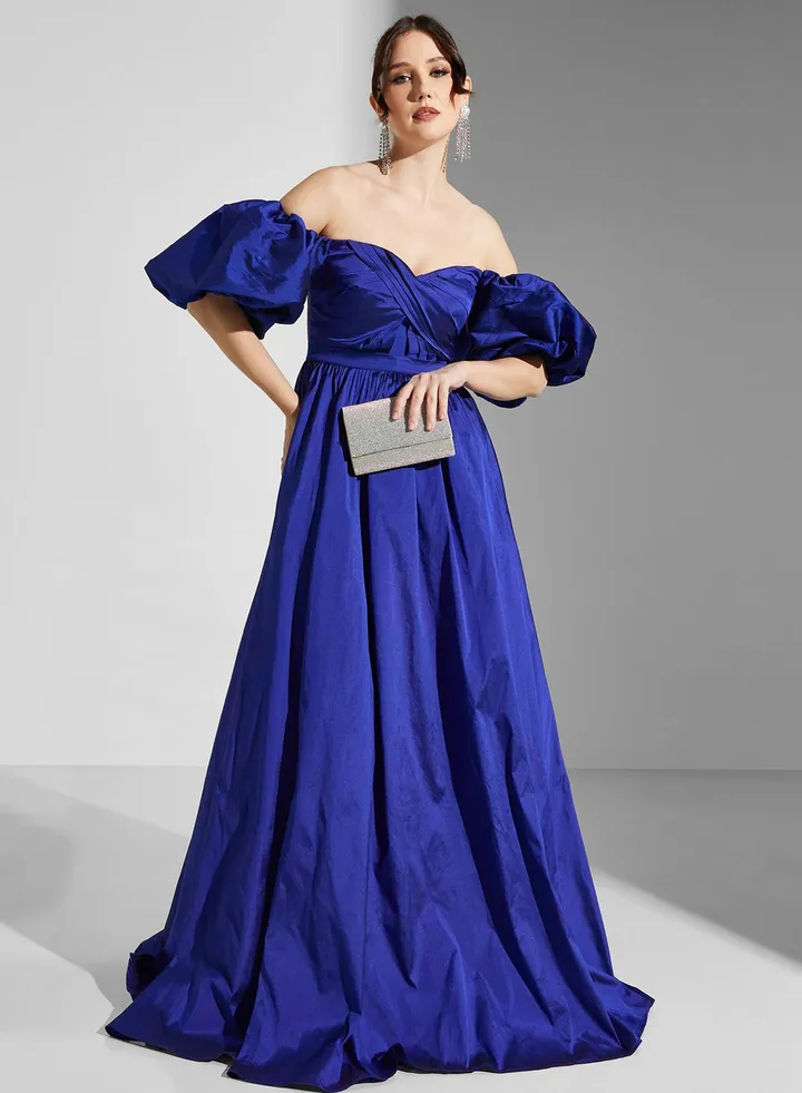 Bardot Pleated Dress