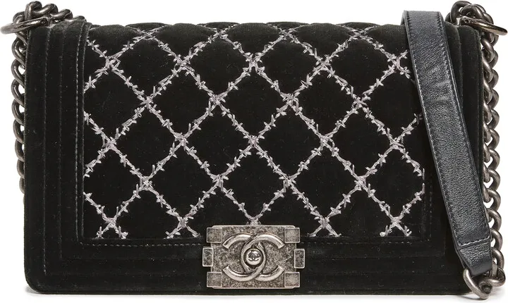 What Goes Around Comes Around Chanel Velvet Boy Medium Bag