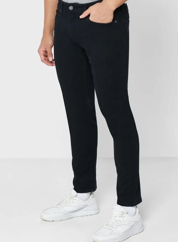 Casual Slim Fit Rinse Jeans