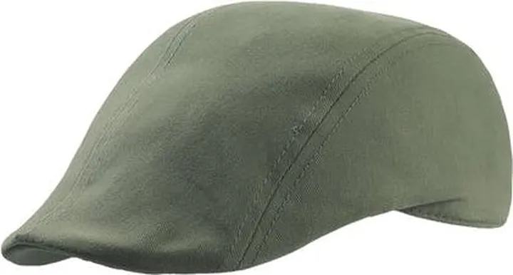 Atlantis Atlantis Swing Brushed Cotton Flat Cap (Olive) - Green