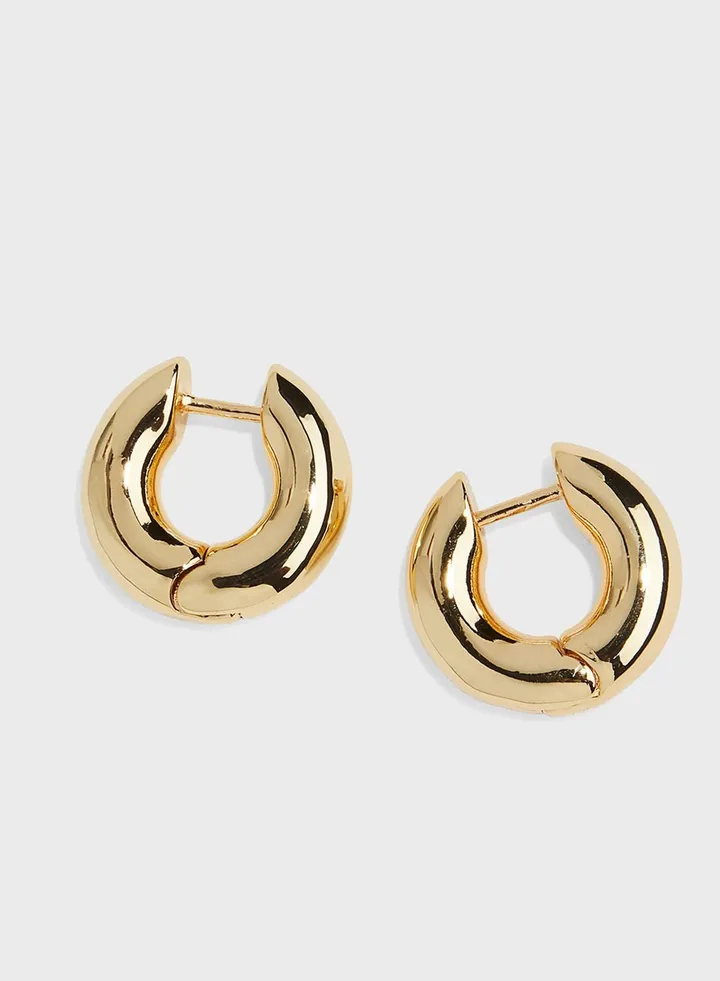 Gold-Plated Hoop Earrings