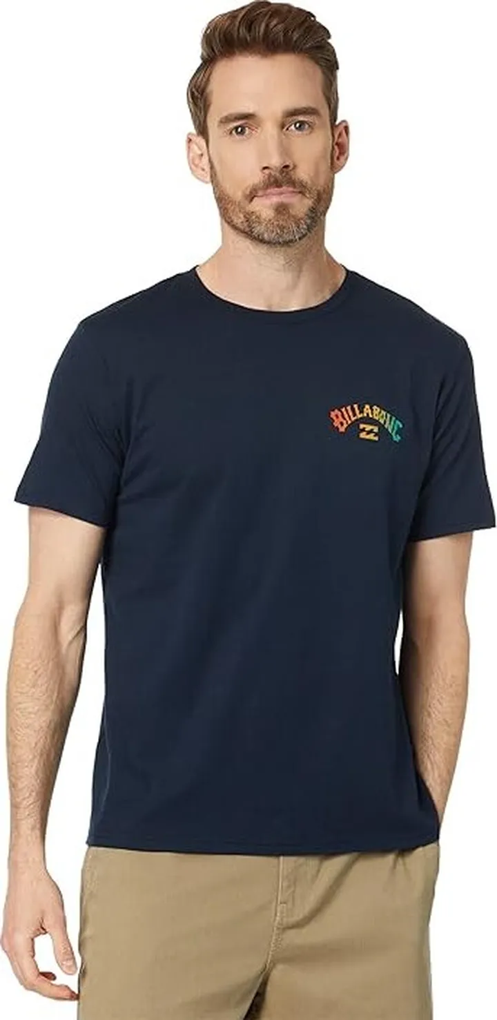 Billabong Arch Fill Short Sleeve Tee (Navy) Men's Clothing