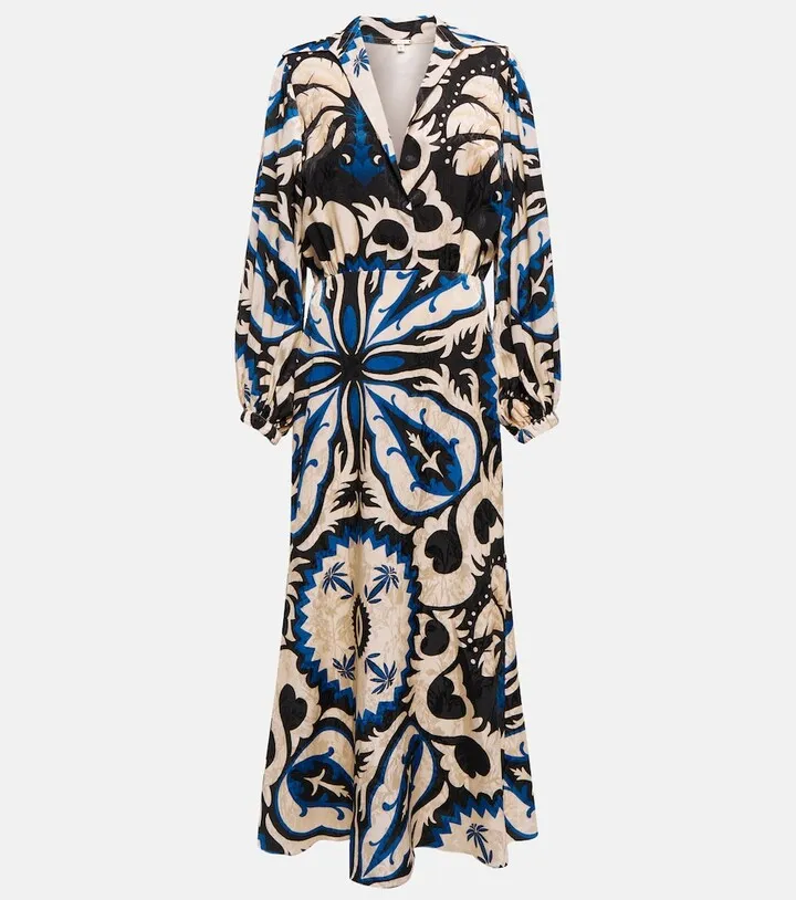Blurred Reality jacquard midi dress