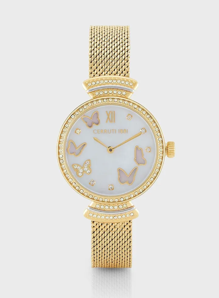 Cerrisi Analog Steel Strap Watch