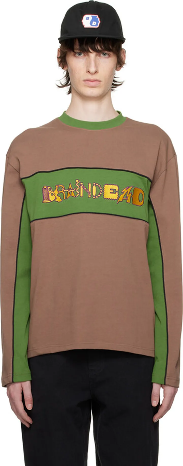 Brain Dead Brown Connections Long Sleeve T-Shirt