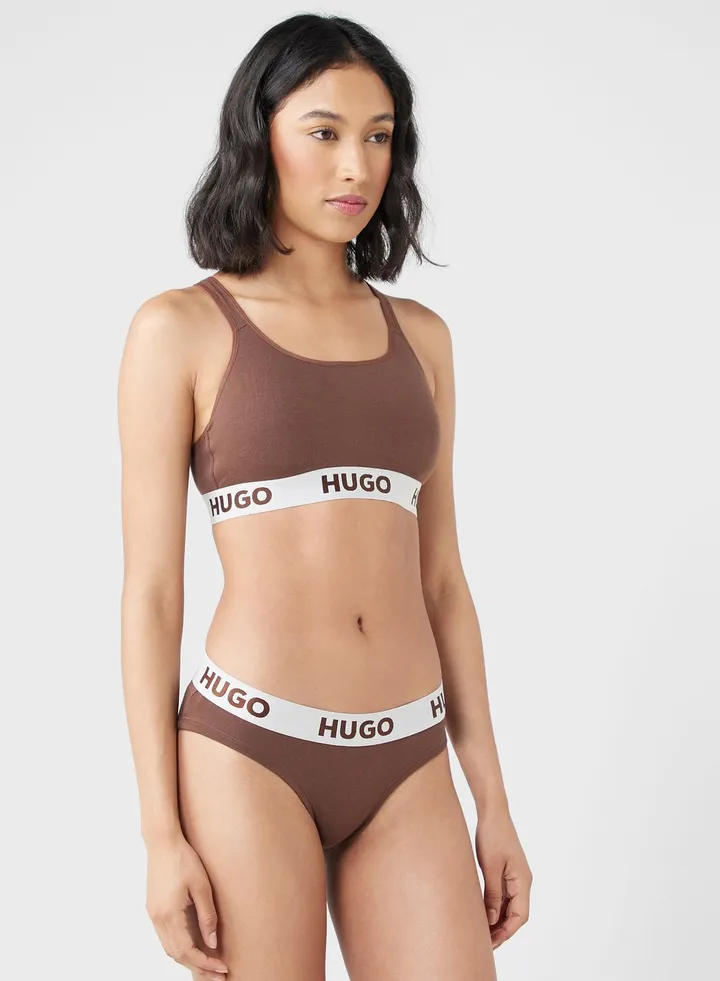 Logo Printed Sport Bra
