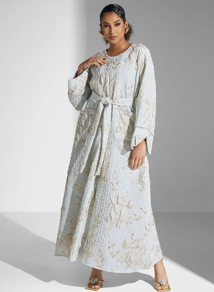 Embroidered Pocket Detail Dress