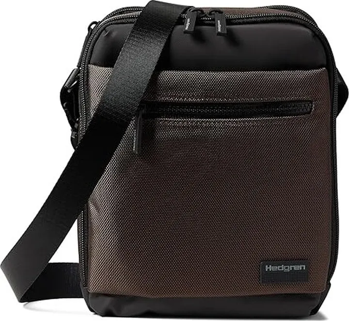 Hedgren 10 Inc RFID Vertical Crossbody (Uptown Brown) Cross Body Handbags