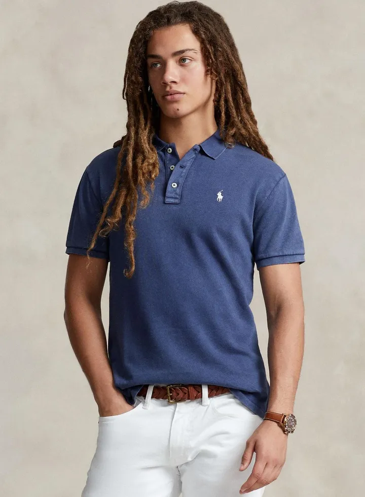 Custom Slim Fit Spa Terry Polo Shirt