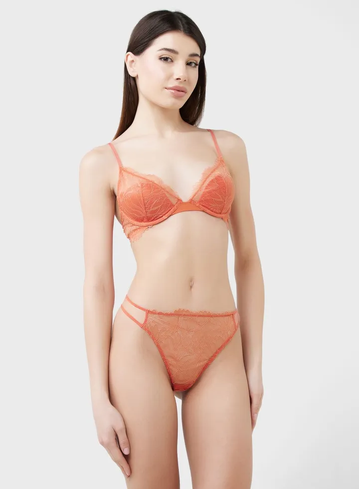 Lace Detail Thong