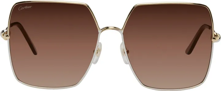 Cartier Gold Trinity Ring Square Sunglasses