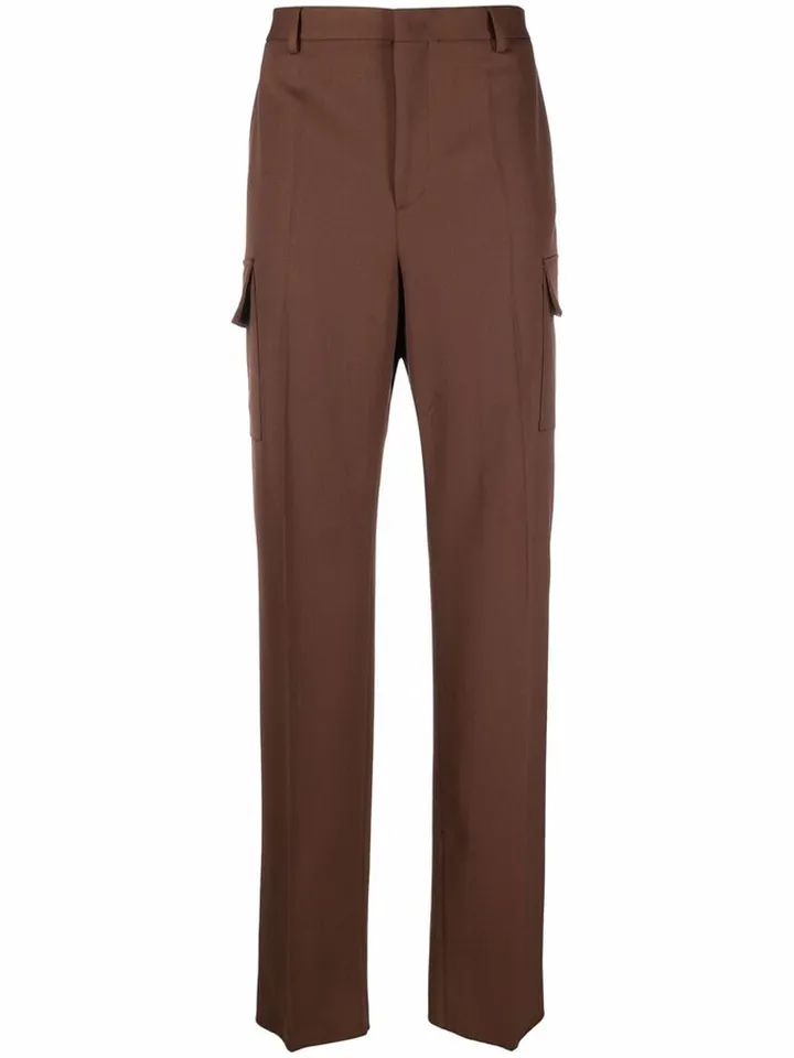 Straight-Leg Wool Trousers