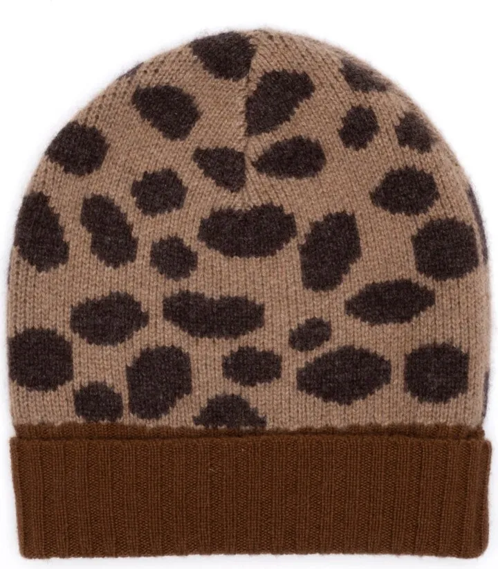 Cheetah Spot Cashmere Beanie