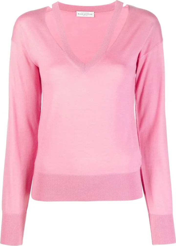 V-neck wool jumper