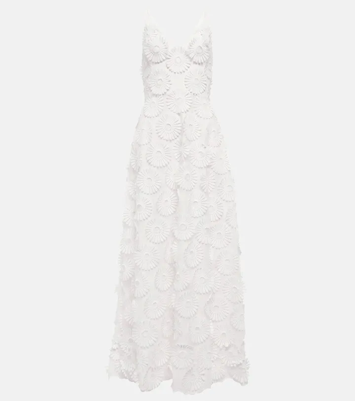 Floral applique gown
