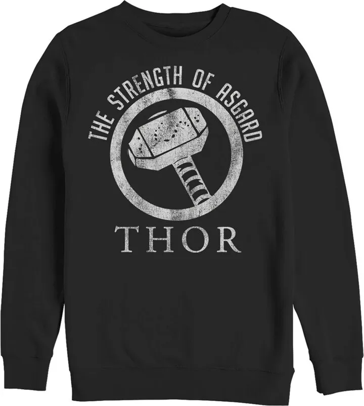 Men's Marvel Thor Strength of Asgard Sweatshirt - Black - Small