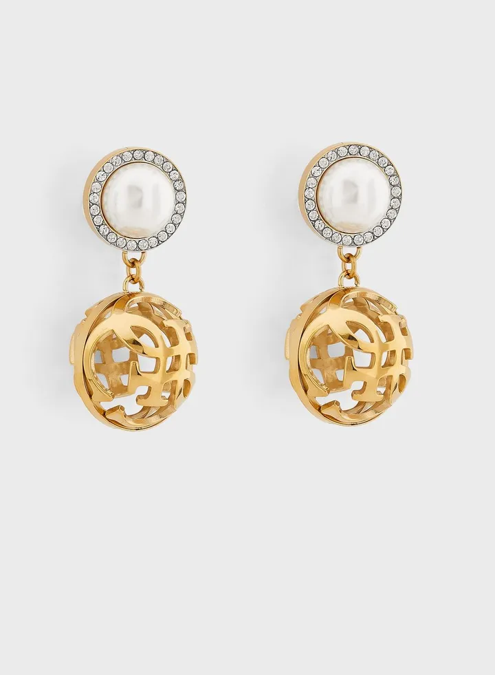 Logo Boule Drop Earrings