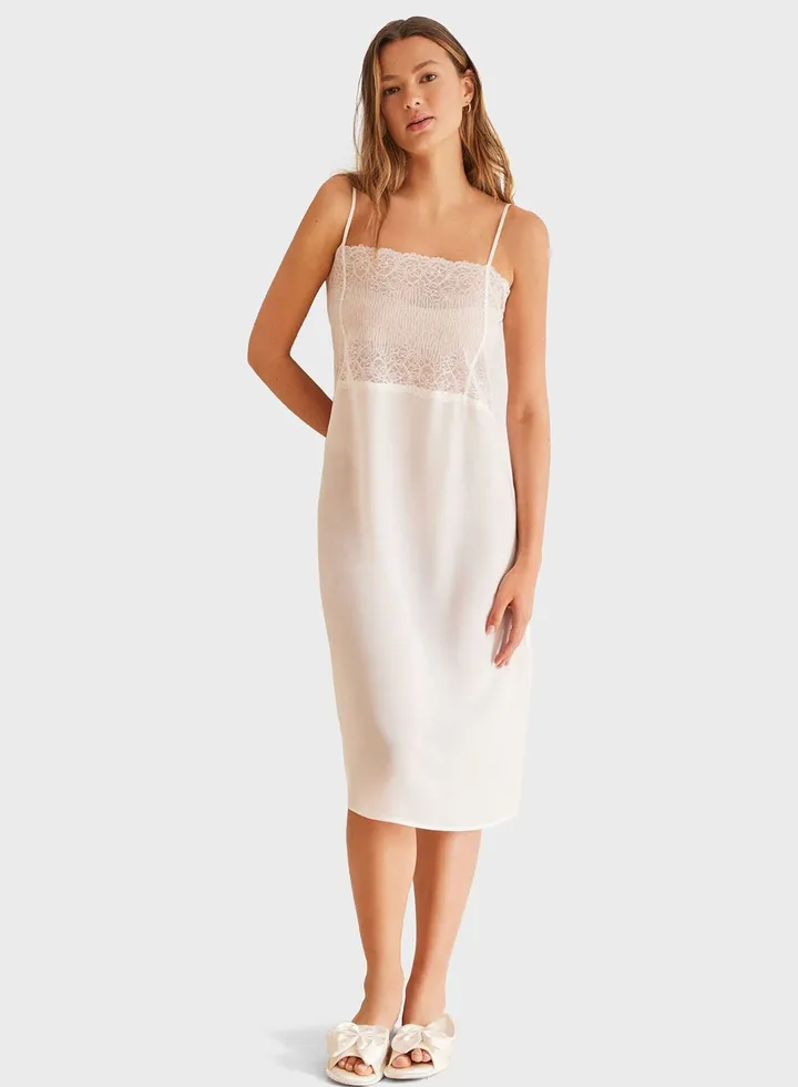 White Chiffon Nightdress