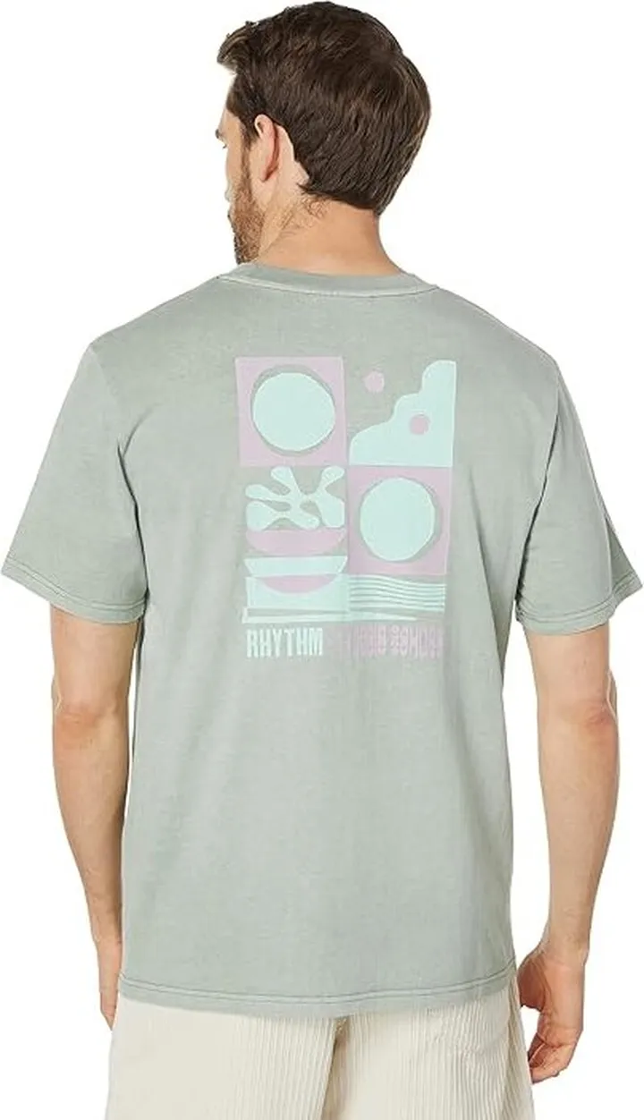Rhythm Nova Vintage Short Sleeve T-Shirt (Seafoam) Men's Clothing