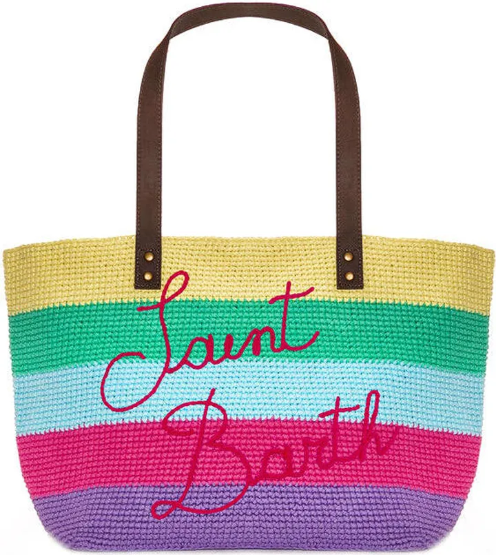 Crochet Bag With Leather Handle