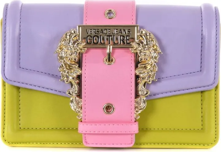 Versace Jeans Couture Colour-Block Chain-Linked Shoulder Bag