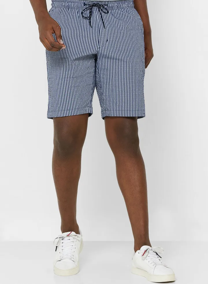 Harlem Seersucker Striped Shorts