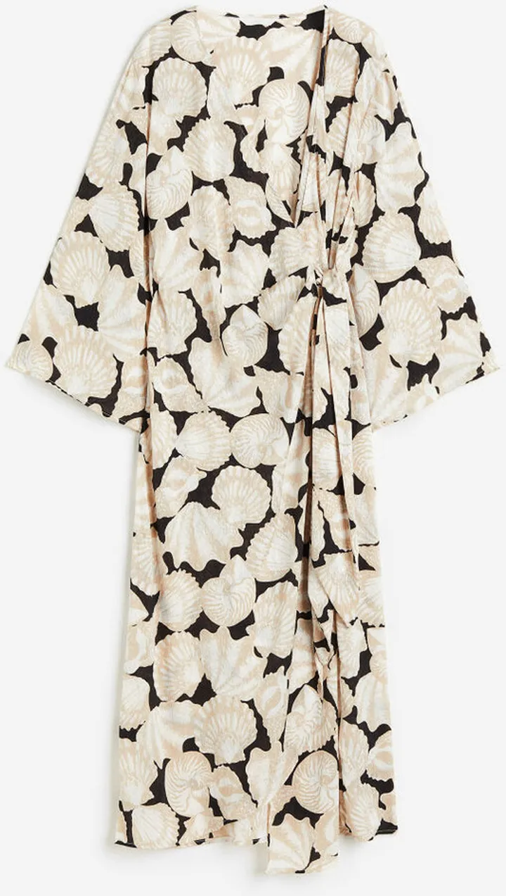 Jacquard-weave Wrap Dress
