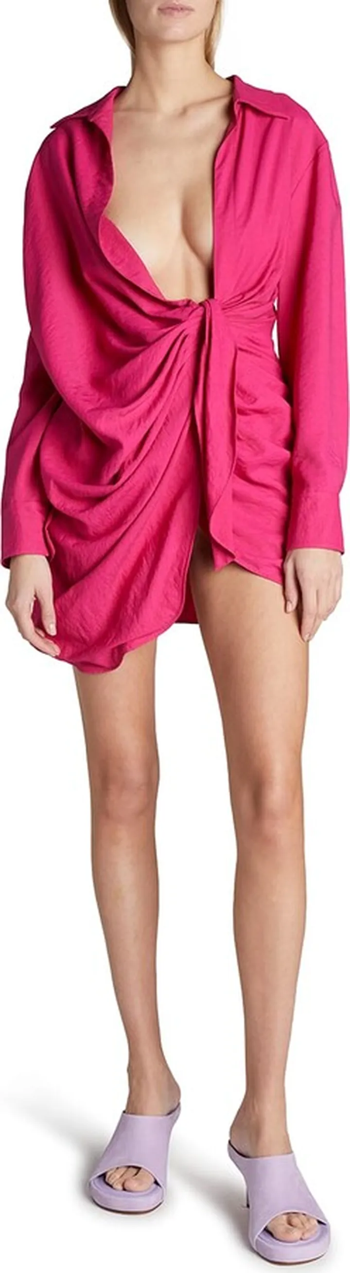 Bahia Draped Mini Shirtdress