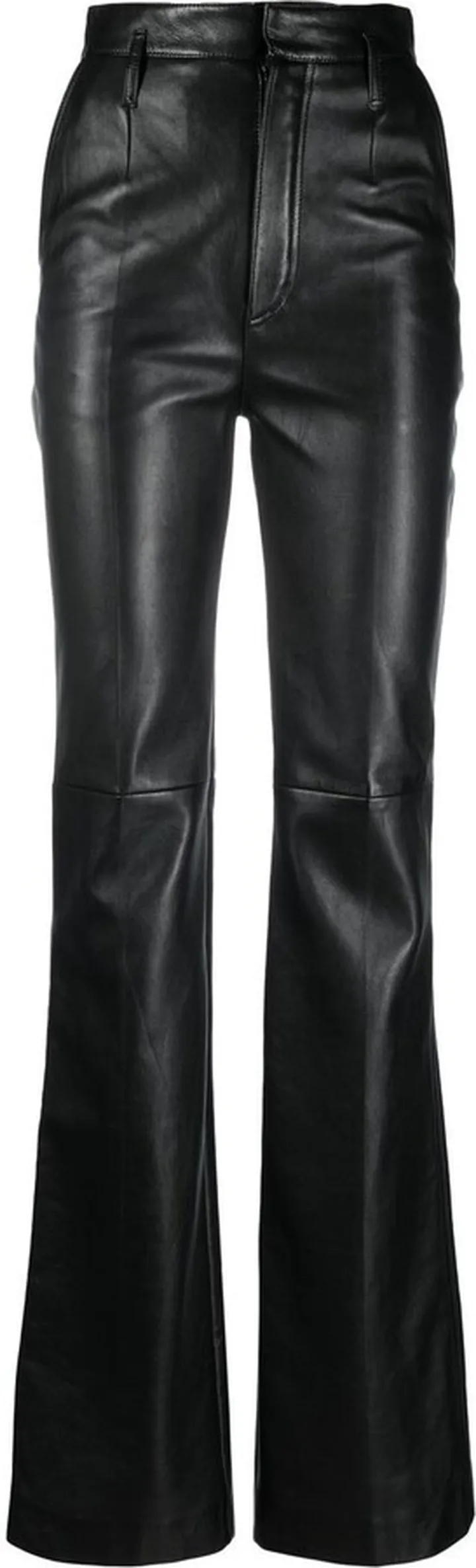 Leather Bootcut Trousers