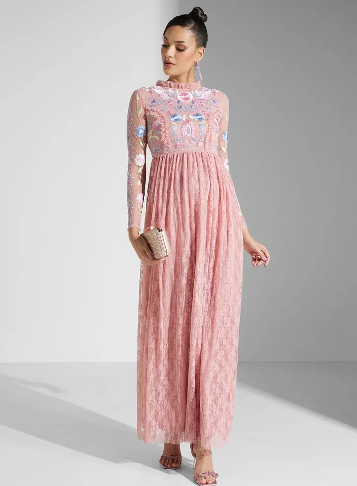 Floral Embroidered Dress