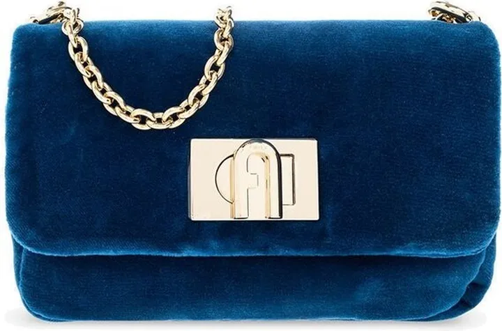 Furla Velvet Chain-Linked Shoulder Bag