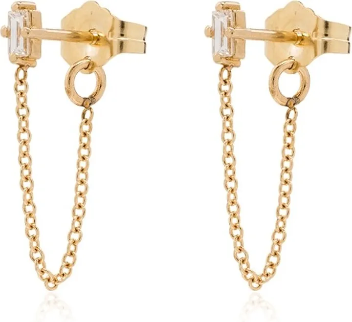18kt Yellow Gold Diamond Earrings