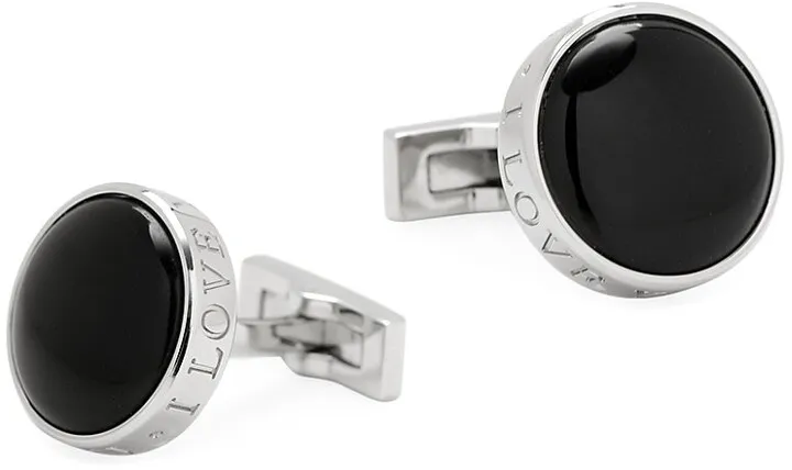 Ox & Bull Trading Co. I Love You Enamel & Stainless Steel Cufflinks